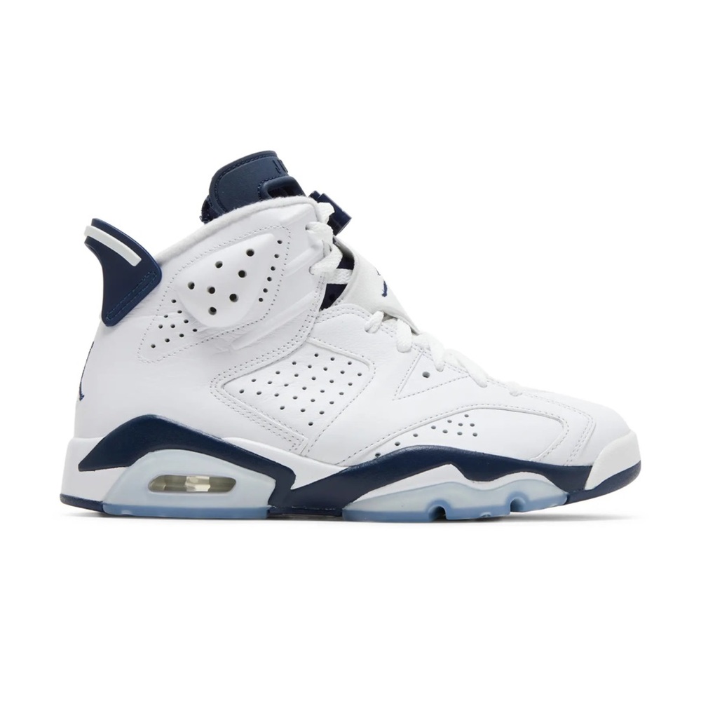 White and Navy Jordan 6